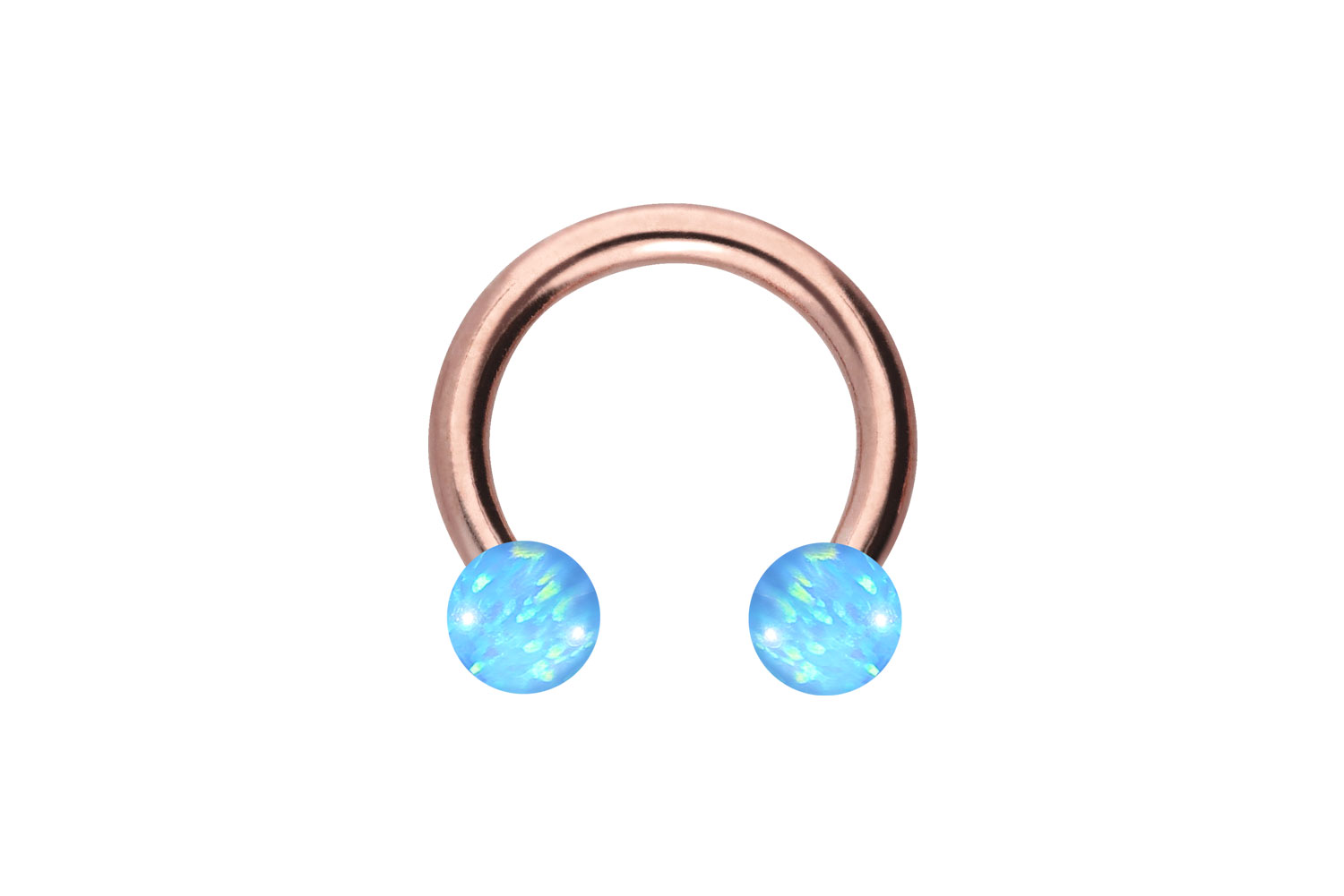 Chirurgenstahl Hufeisenring Piercing SYNTHETISCHE OPALE